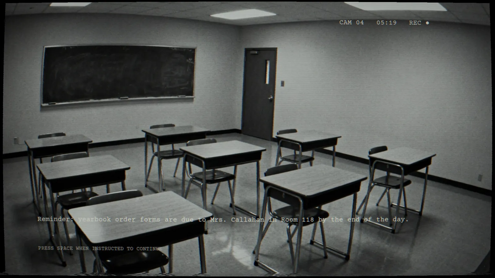 Security camera view of Room 44